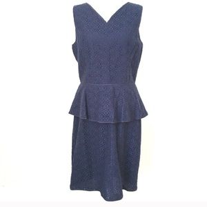 Max Studio Eyelet Peplum Sheath Dress